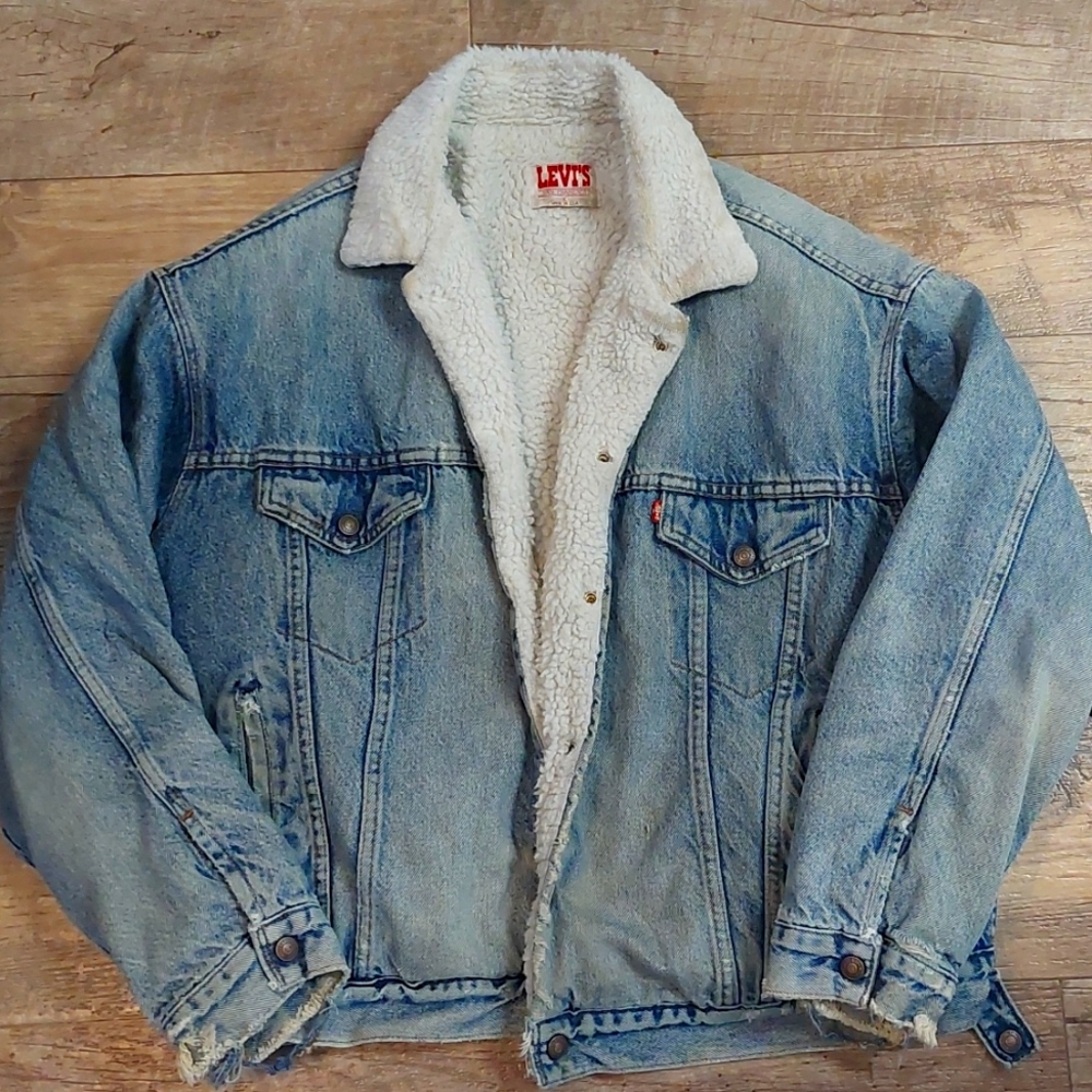 Authentic Vintage Levi's San Francisco Serpa Lined Denim Jacket Sz XL